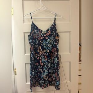 Meraki Navy Floral Mini Dress